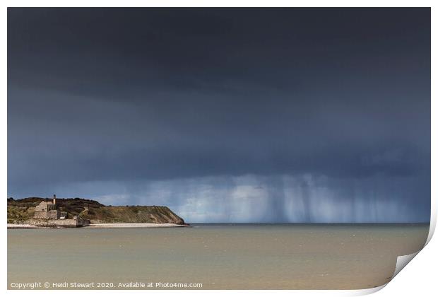 Stormy Skies over Penmon, Anglesey Print by Heidi Stewart