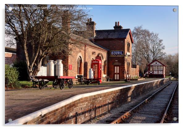 Hadlow Road Railway Station, Wirral (Preserved) Acrylic by Peter Lovatt  LRPS