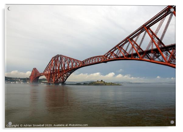 The Forth Rail Bridge Acrylic by Adrian Snowball