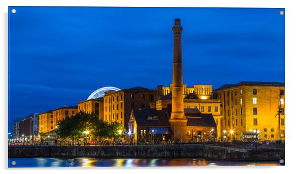 The Albert Dock during the blue hour Acrylic by Jason Wells