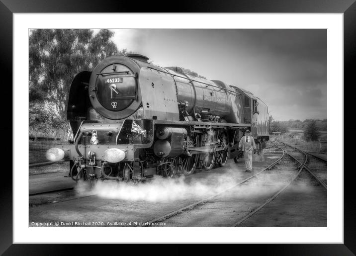 Steam locomotive 46233 Duchess Of Sutherland  Framed Mounted Print by David Birchall