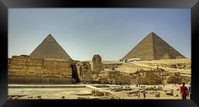 The Giza Plateau Framed Print by Tom Gomez