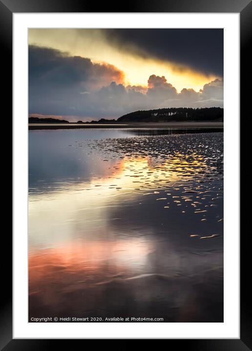 Newborough Beach Sunset Framed Mounted Print by Heidi Stewart