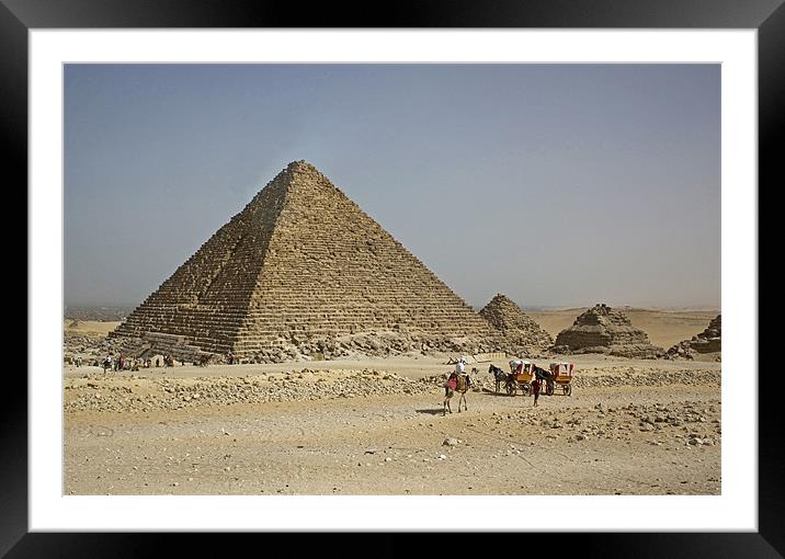 Pyramid of Menkaure Framed Mounted Print by Tom Gomez