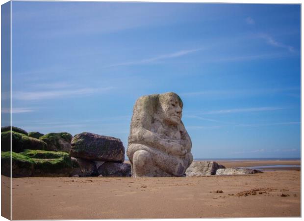 The Ogre in Cleveleys  Canvas Print by Victor Burnside