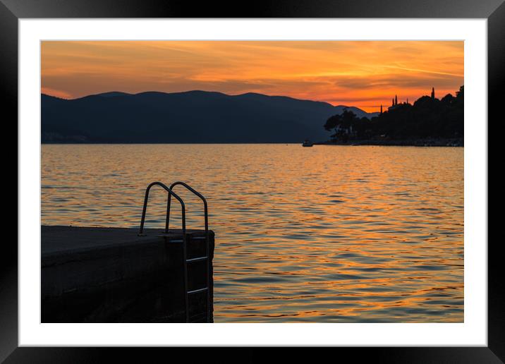 Inviting steps into the Peljesac channel Framed Mounted Print by Jason Wells