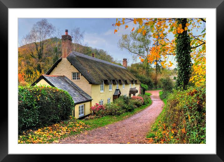 Exmoor Cottage Dunster Somerset Framed Mounted Print by austin APPLEBY