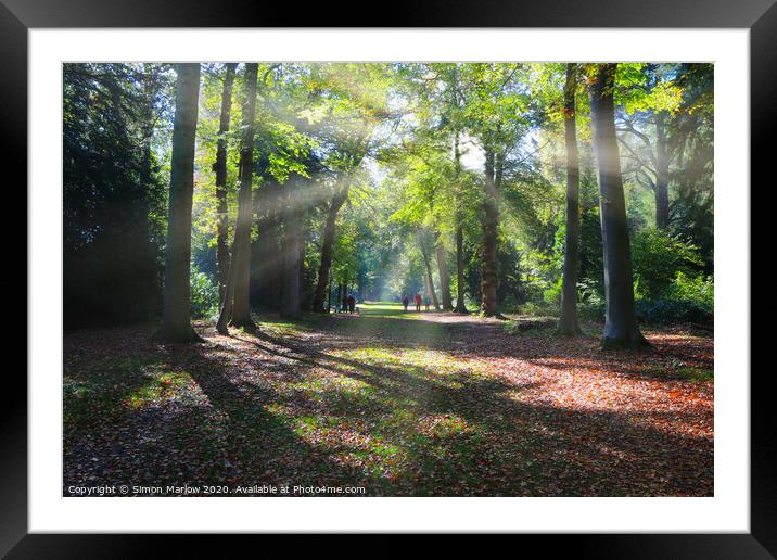 Escape into the beauty of autumn colours Framed Mounted Print by Simon Marlow