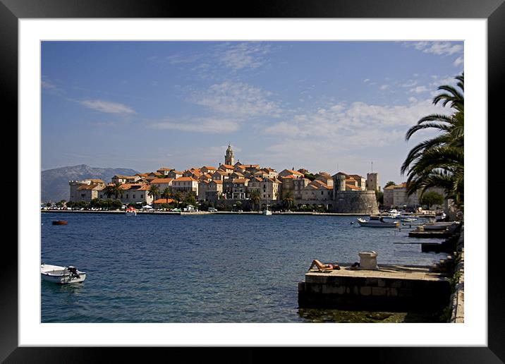 Korcula Town Framed Mounted Print by Tom Gomez