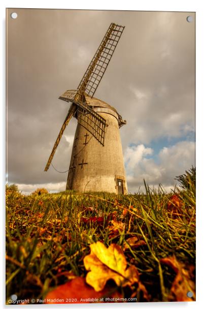 Bidston Hill Windmill Acrylic by Paul Madden