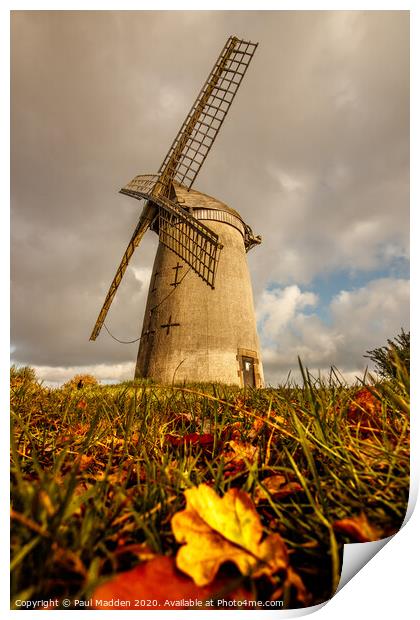 Bidston Hill Windmill Print by Paul Madden