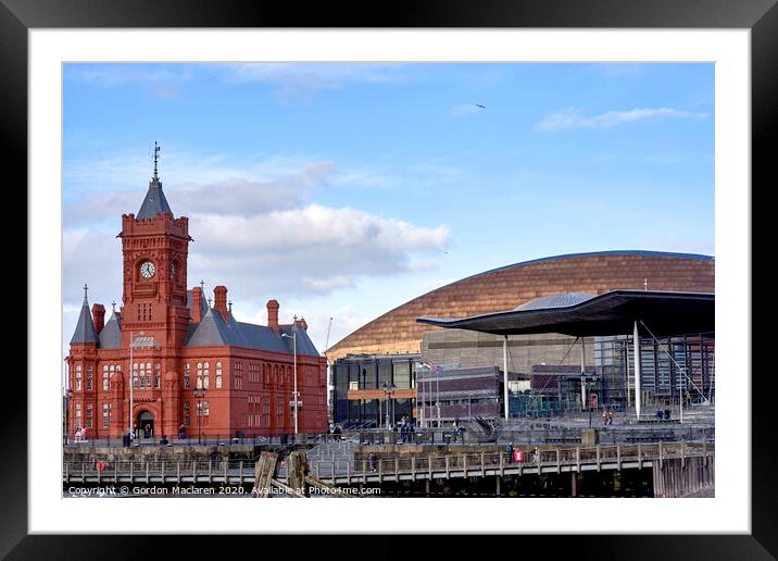 Pierhead Building Cardiff Framed Mounted Print by Gordon Maclaren