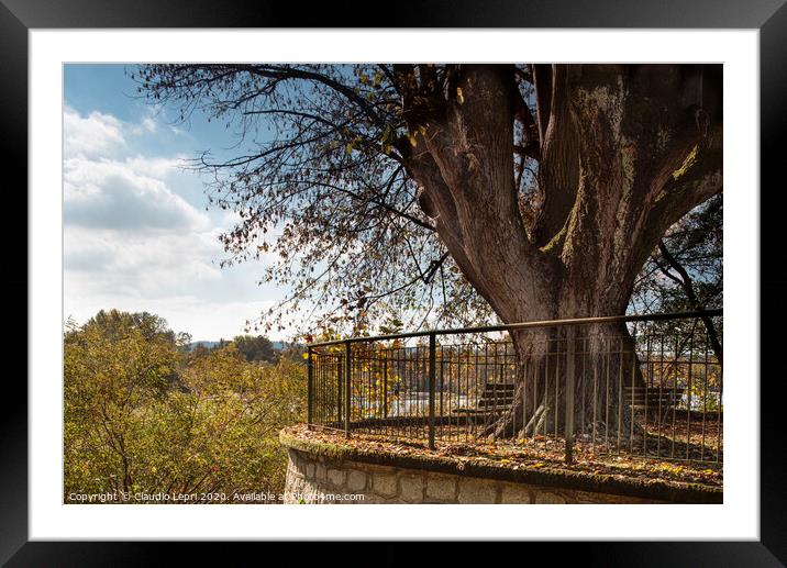 Terrace over the Ticino river Framed Mounted Print by Claudio Lepri