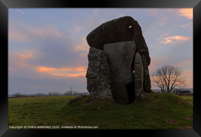 Trevethy Quiot at sundown Framed Print by CHRIS BARNARD