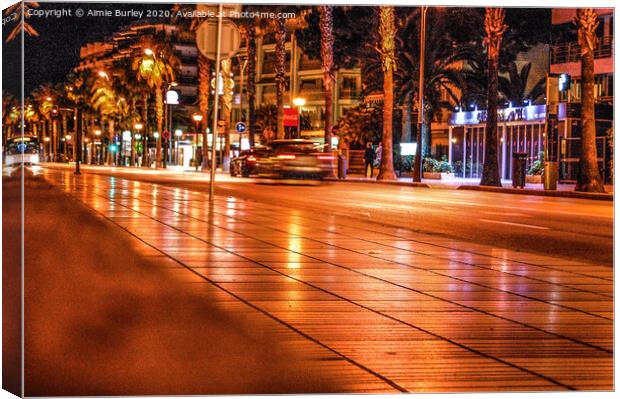 Spanish Road at Night Canvas Print by Aimie Burley