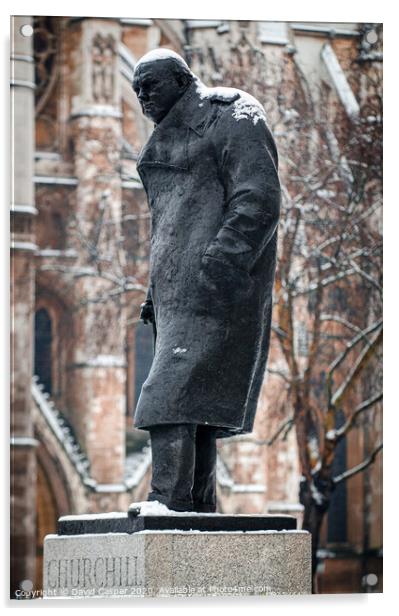 Churchill under snow Acrylic by David Caspar