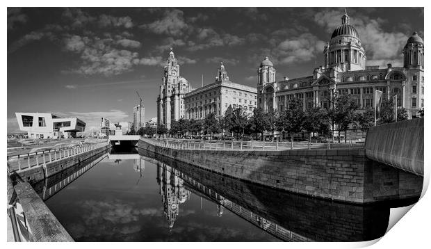 Liverpool waterfront Print by Kevin Elias