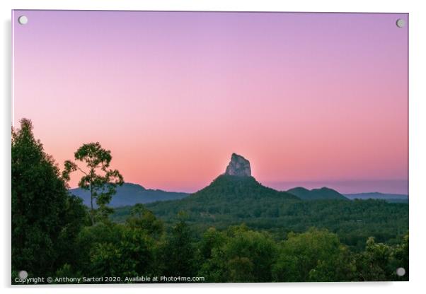 Glasshouse Mountains Australia  Acrylic by Anthony Sartori