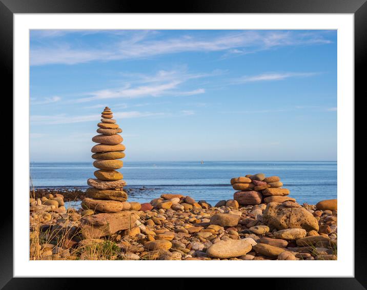 Stone Stack Framed Mounted Print by Tommy Dickson