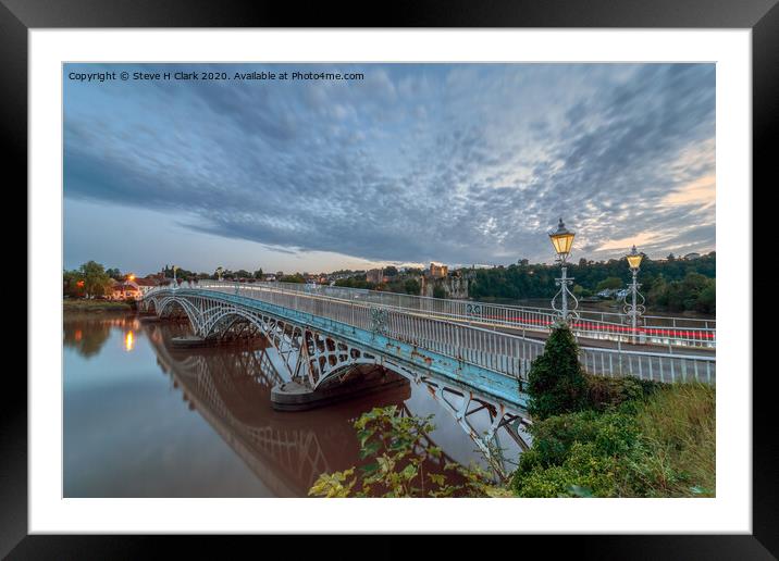 The Wye Bridge Chepstow Framed Mounted Print by Steve H Clark