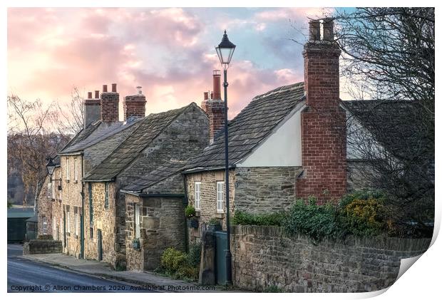 Wentworth Cottages Print by Alison Chambers
