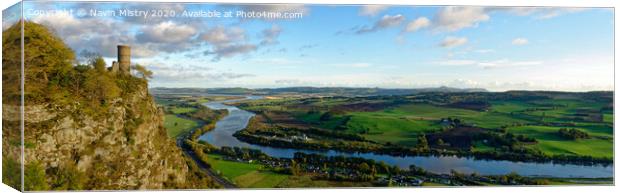 A panoramic image of Kinnoull Hill, looking North.  Canvas Print by Navin Mistry