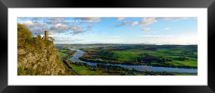 A panoramic image of Kinnoull Hill, looking North.  Framed Mounted Print by Navin Mistry