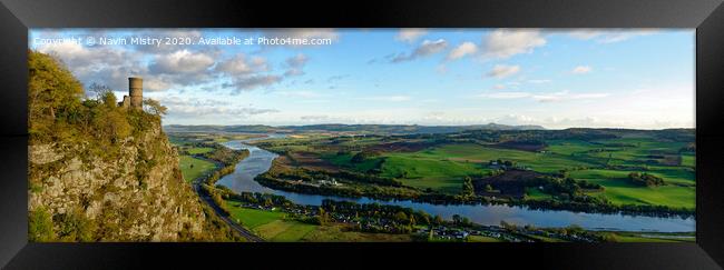 A panoramic image of Kinnoull Hill, looking North.  Framed Print by Navin Mistry