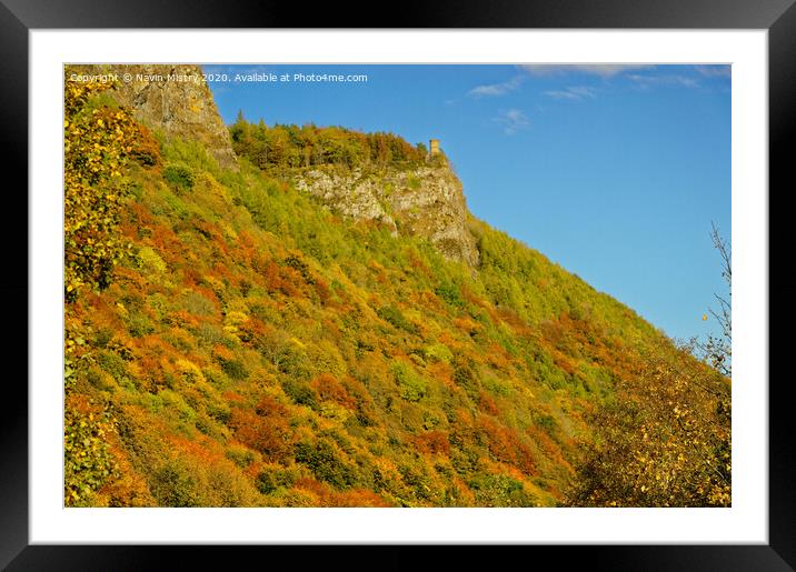 Autumn Colours, Kinnoull Hill, Perth Scotland Framed Mounted Print by Navin Mistry