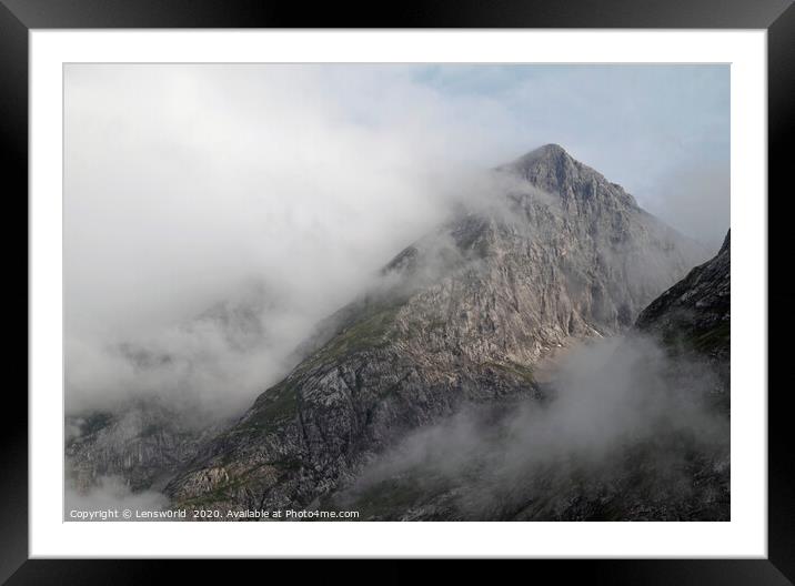 Dramatic sky over the mountains in the European Alps Framed Mounted Print by Lensw0rld 