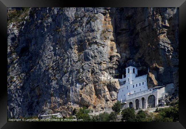 Monastery of Ostrog in Montenegro Framed Print by Lensw0rld 