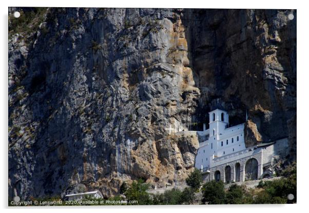 Monastery of Ostrog in Montenegro Acrylic by Lensw0rld 