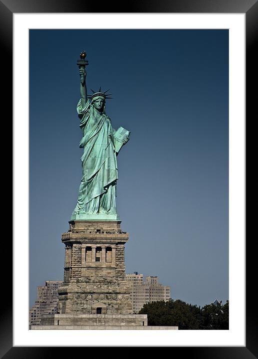 Statue of Liberty Framed Mounted Print by Simon Gladwin