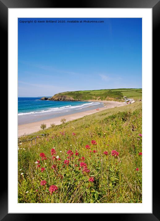 praa sands beach cornwall Framed Mounted Print by Kevin Britland