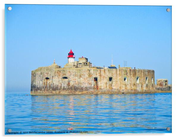 Cherbourg Fort  Acrylic by Ann Biddlecombe