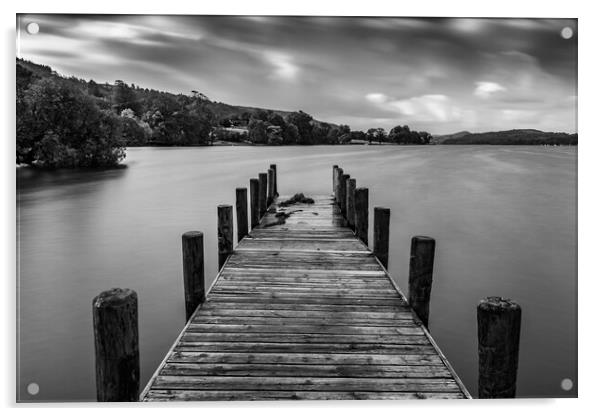 Coniston pier Acrylic by Kevin Elias