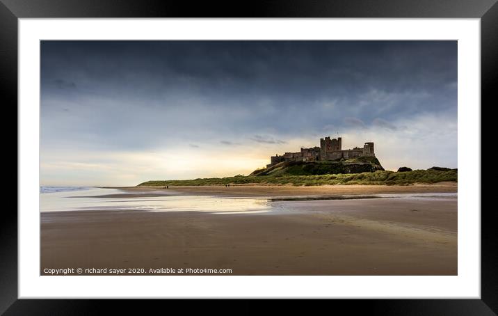 Castle in the Sand Framed Mounted Print by richard sayer