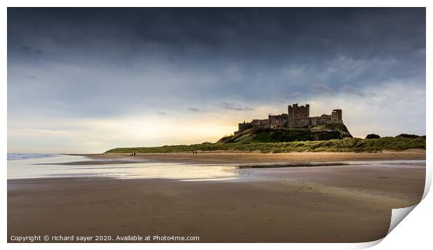 Castle in the Sand Print by richard sayer