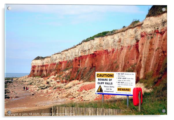  Erosive cliffs at Hunstanton in Norfolk. Acrylic by john hill