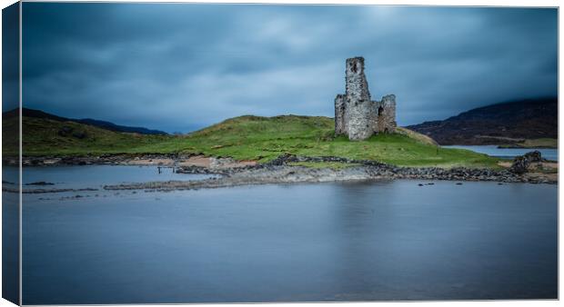 Ardvreck Castle in the Scottish Highlands Canvas Print by John Frid