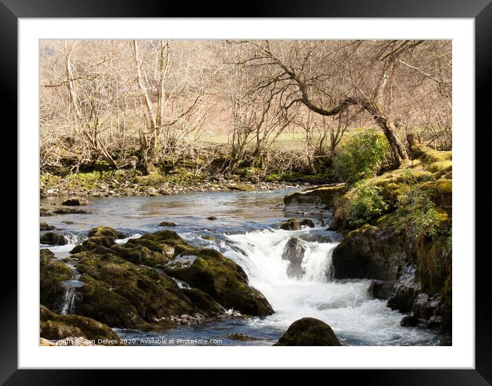 Stream in wales Framed Mounted Print by Ben Delves