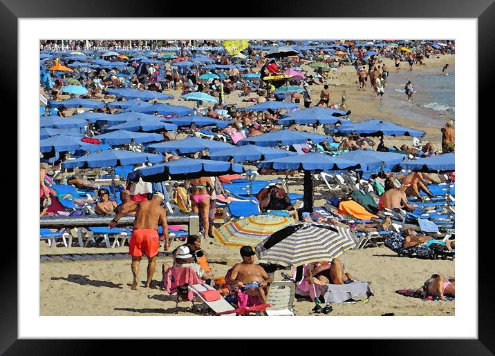 Pleasure Beach Imagined.  Benidorm, Spain Framed Mounted Print by Laurence Tobin
