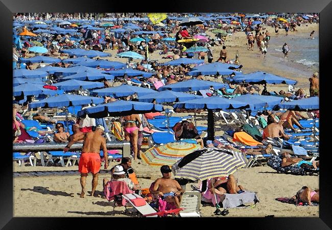 Pleasure Beach Imagined.  Benidorm, Spain Framed Print by Laurence Tobin