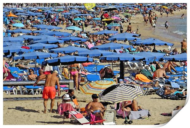 Pleasure Beach Imagined.  Benidorm, Spain Print by Laurence Tobin