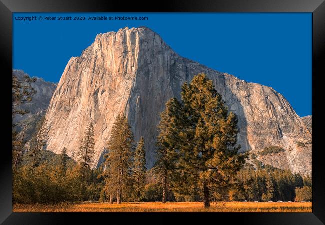 El Capitan, also known as El Cap in Yosemite  Framed Print by Peter Stuart