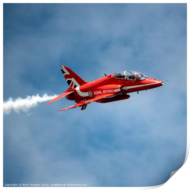 The Red Arrows, the Royal Air Force Aerobatic Team Print by Bryn Morgan