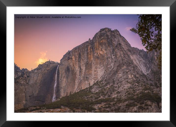 Yosemite Falls Framed Mounted Print by Peter Stuart