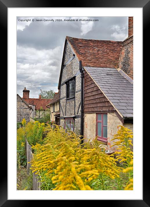 Shere Village, Surrey. Framed Mounted Print by Jason Connolly