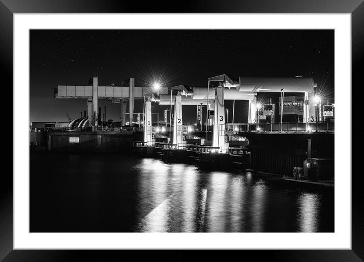 1 2 3 Cardiff Barrage  Framed Mounted Print by Dean Merry