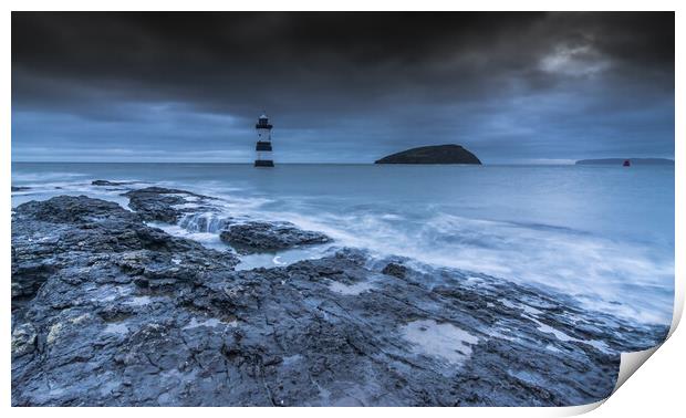 Penmon Point lighthouse Anglesey Print by Jonathon barnett